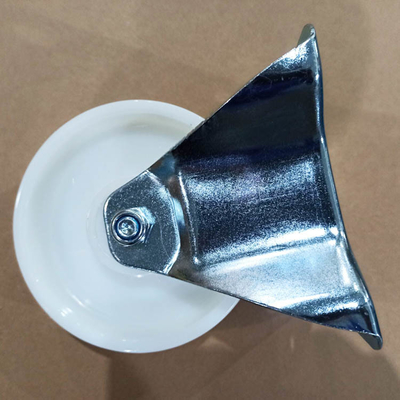 4 Inch Top Plate Rigid Type Nylon Swivel Castors White Directional Solid Wheel Castor Wheels Industrial