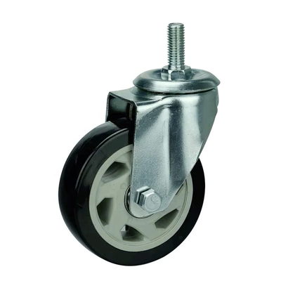 Gray Wheel Color Medium Duty Casters With Ball Bearing  5-3/4 Inch Overall Height