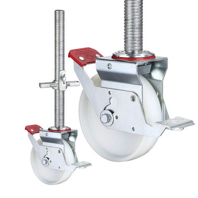 OEM Solid Steel Stem Nylon scaffolding Casters Adjustable Industrial Caster Wheel