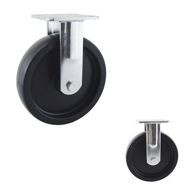WBD Supply Direction Large Wheel 8" PP Rigid Heavy Duty Casters Bottom Plate