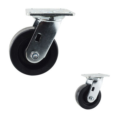 Black Heat Resistant swivel Oven Trolley 5 Inch Replacement Caster Wheels