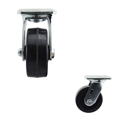 Black Heat Resistant swivel Oven Trolley 5 Inch Replacement Caster Wheels
