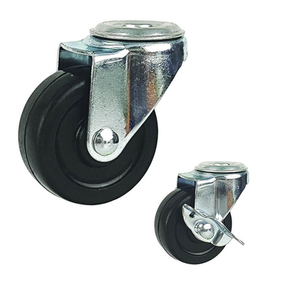 3 Inch 88LBS Capacity Fixed Plate Furniture Moving Castors , Replacement Bed Casters