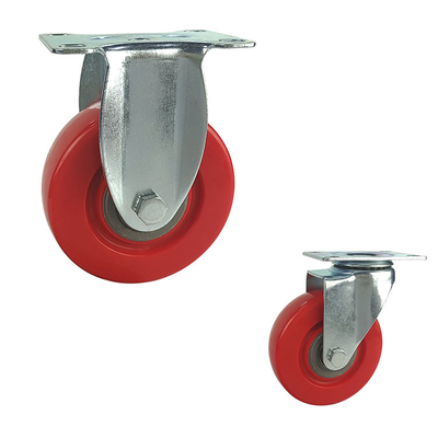5 Inch 220LBS Capacity Directional Plate PP Core PVC Industrial Casters