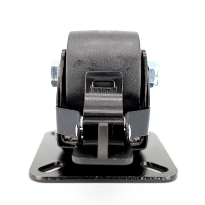 350KG Swivel Lock Low Profile Casters 50x38mm Solid Nylon Wheels For Industrial Machine