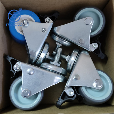 PVC Casters Flowerpot 50mm Swivel Light Duty Castors Wheels 360 Rotating