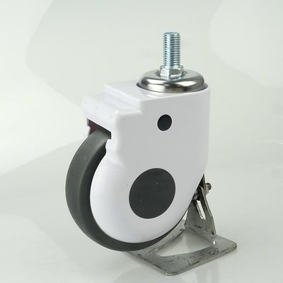 5 Inch Soft Wheel Screw Medical Bed Casters Grey TPR Anti-Winding Silent Hospital Bed Caster Wheels Wholesales