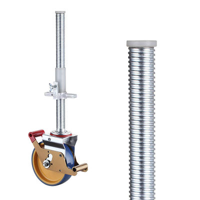 125 มม PU ปรับสกอฟฟอลด์ล้อ ความจุ 300 กิโลกรัม Caster Wheel Scaffolding