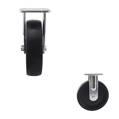 WBD Supply Direction Large Wheel 8" PP Rigid Heavy Duty Casters Bottom Plate