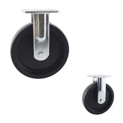 WBD Supply Direction Large Wheel 8" PP Rigid Heavy Duty Casters Bottom Plate